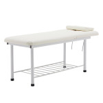 Κρεβάτι Μασάζ Φυσικοθεραπείας Σταθερό Μεταλλικό SuperOrtho White με ανύψωση πλάτης εξεταστικό